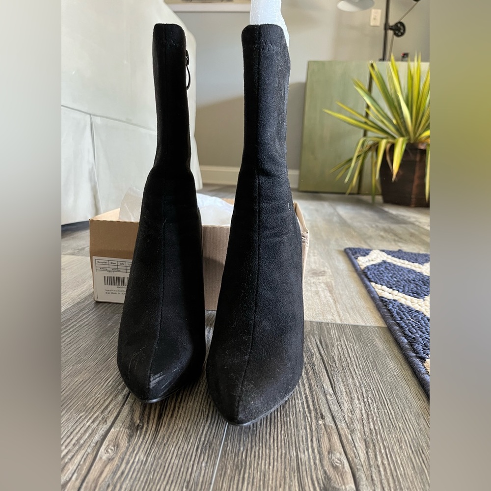 Black Suede Bootie